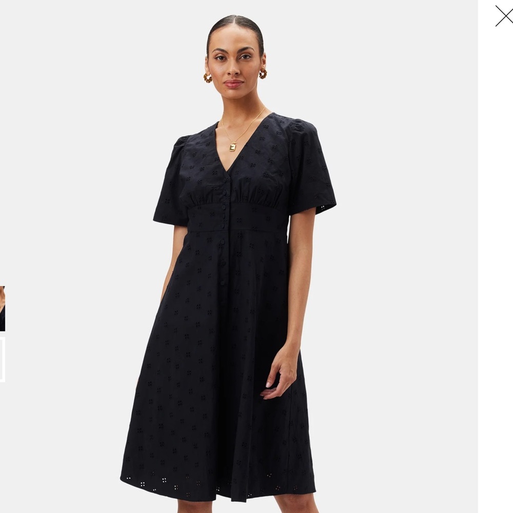 Lovely black cotton eyelet party dress